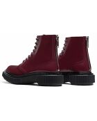 Bottes à Lacets en Cuir de Veau bordeaux