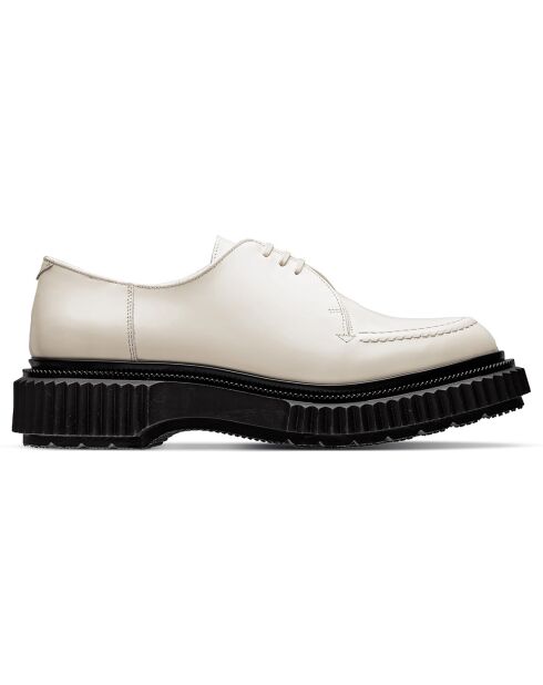 Derbies à Lacets en Cuir de Veau ivoire