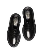 Derbies à Plateforme en Cuir de Veau noires