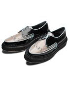 Creepers en Cuir de Veau noir/bleu/beige