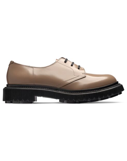 Derbies à Lacets en Cuir de Veau cappucino