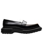 Mocassins en Cuir de Veau noir/ivoire/expresso