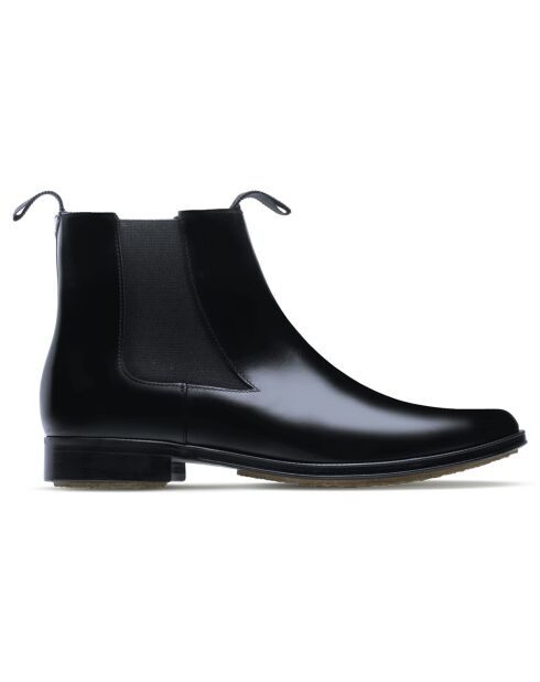 Bottes Chelsea en Cuir de Veau noires