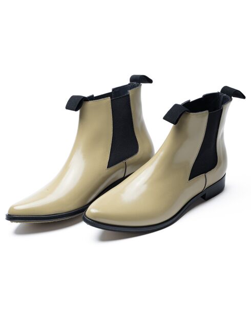 Bottes Chelsea en Cuir de Veau sable