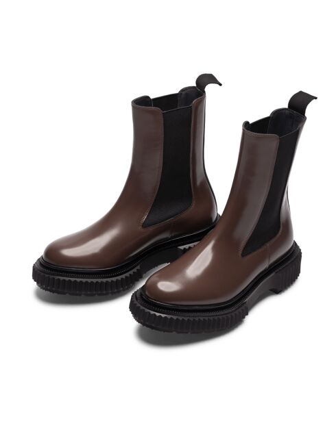 Bottes Hautes Chelsea en Cuir de Veau terre