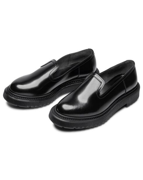 Chausson en Cuir de Veau noires