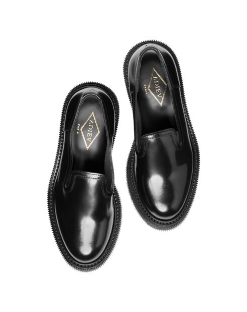Chausson en Cuir de Veau noires