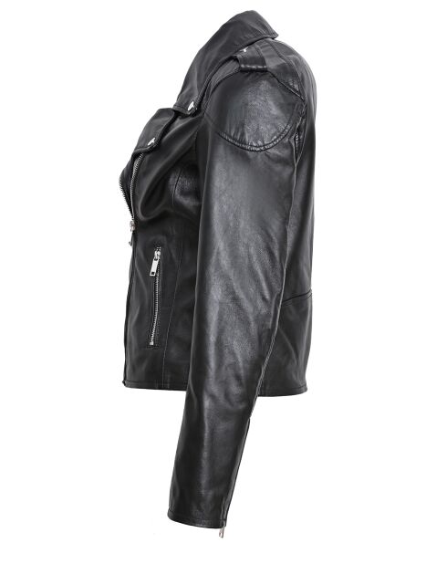 Veste en Cuir Levie noire