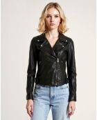 Veste en Cuir Lorane noire
