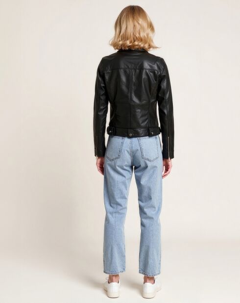 Veste en Cuir Lorane noire