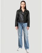 Veste en Cuir Daria noire