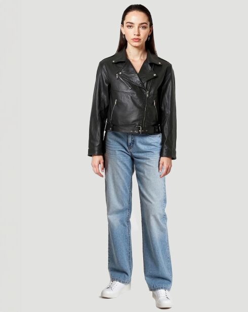 Veste en Cuir Daria noire