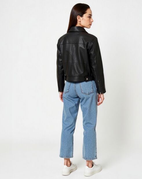 Veste en Cuir Daria noire