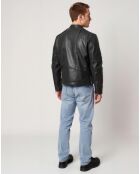 Veste en Cuir Lamilo noire