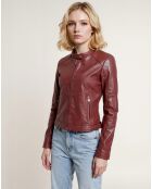 Veste en Cuir Lamina oxblood