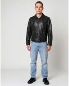 Veste en Cuir Laurenz noire