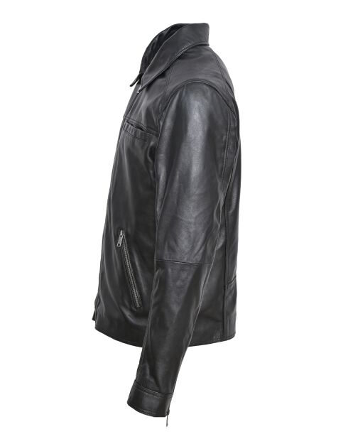 Veste en Cuir Laurenz noire