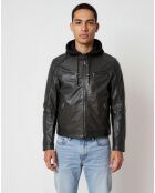 Veste en Cuir Lohan noire