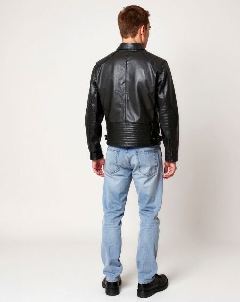 London zwarte leren jas