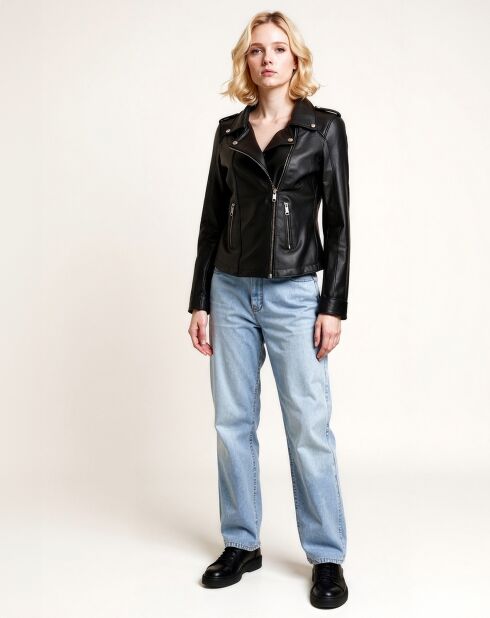 Perfecto en Cuir Loria noir