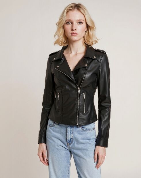 Perfecto en Cuir Loria noir