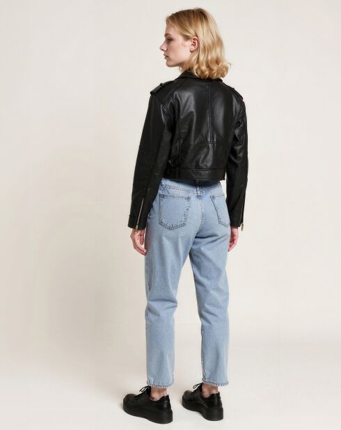 Veste en Cuir Noor noire