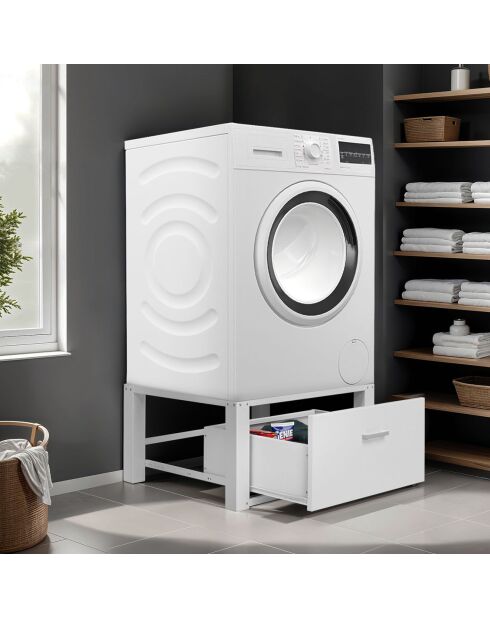 Socle spécial machine à laver blanc - 63x54x31.5 cm
