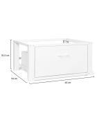 Socle spécial machine à laver blanc - 63x54x31.5 cm