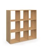 Meuble de rangement cube Faustine bois - 88x30x88 cm