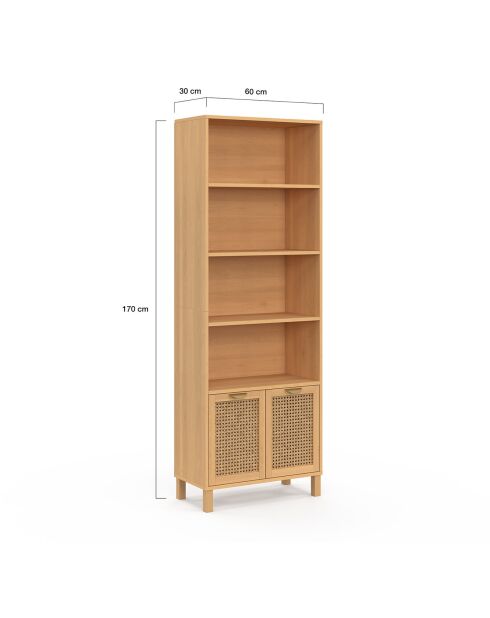 Etagère sur pieds Eve bois - 60x30x170 cm