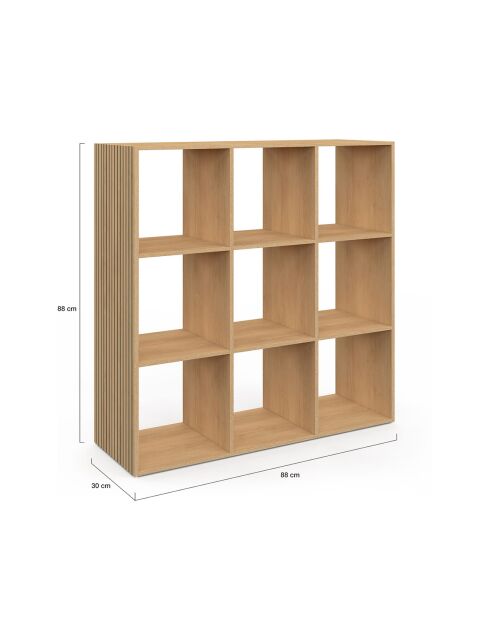 Meuble de rangement cube Faustine bois - 88x30x88 cm