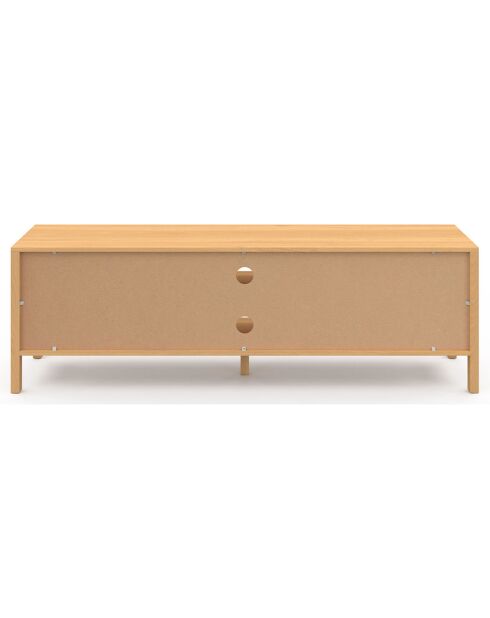 Meuble TV en cannage Eve bois - 160x40x50 cm
