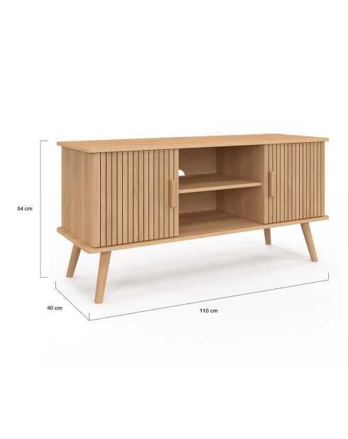 Meuble TV Faustine bois - 110x40x54 cm