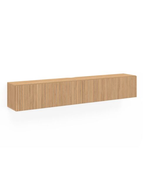 Meuble TV suspendu Faustine bois - 180x30x30 cm
