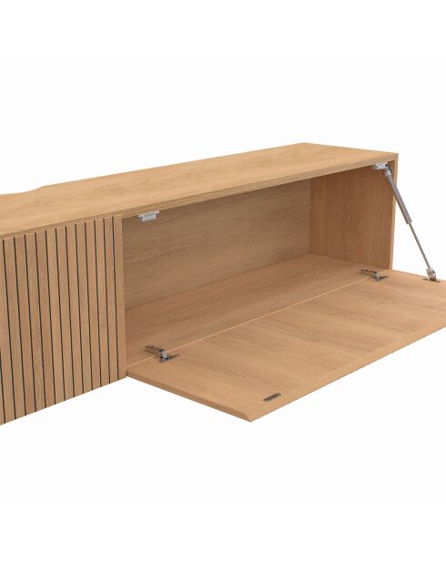 Meuble TV suspendu Faustine bois - 180x30x30 cm