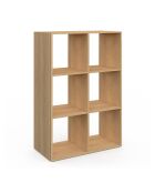Meuble de rangement cube Faustine bois - 60x30x88 cm
