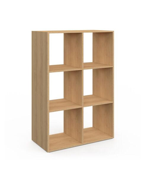 Meuble de rangement cube Faustine bois - 60x30x88 cm
