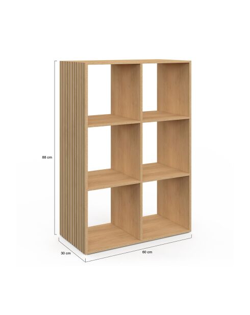Meuble de rangement cube Faustine bois - 60x30x88 cm