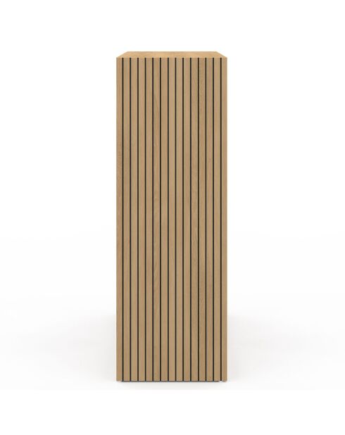 Meuble de rangement cube Faustine bois - 60x30x88 cm