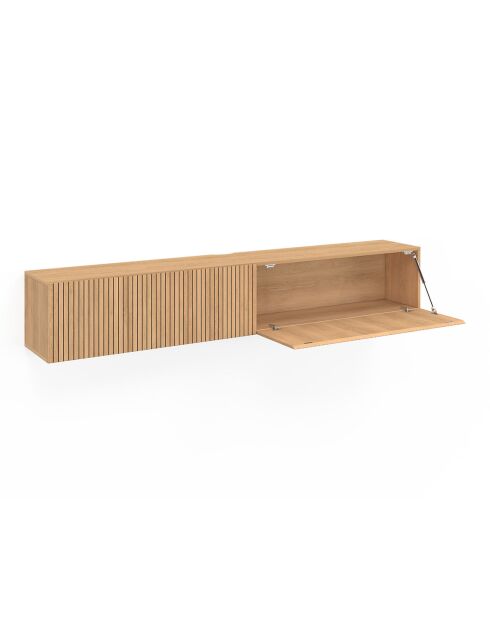 Meuble TV suspendu Faustine bois - 180x30x30 cm