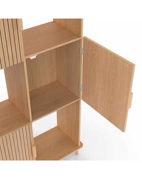Etagère bibliothèque Faustine bois - 80x30x143 cm