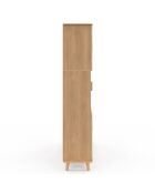 Etagère bibliothèque Faustine bois - 80x30x143 cm