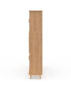 Etagère bibliothèque Faustine bois - 80x30x143 cm