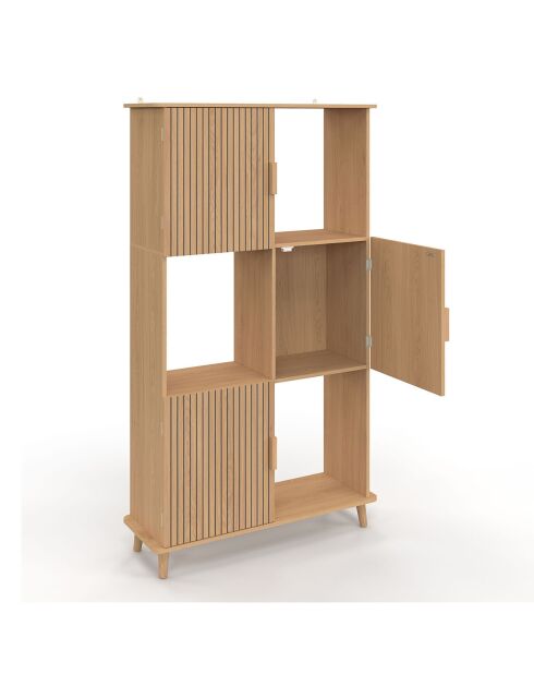 Etagère bibliothèque Faustine bois - 80x30x143 cm