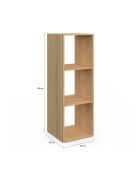 Meuble de rangement cube Faustine bois - 30x30 x88 cm