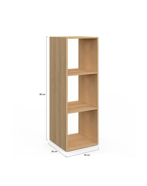 Meuble de rangement cube Faustine bois - 30x30 x88 cm