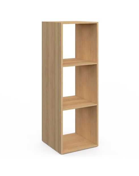 Meuble de rangement cube Faustine bois - 30x30 x88 cm