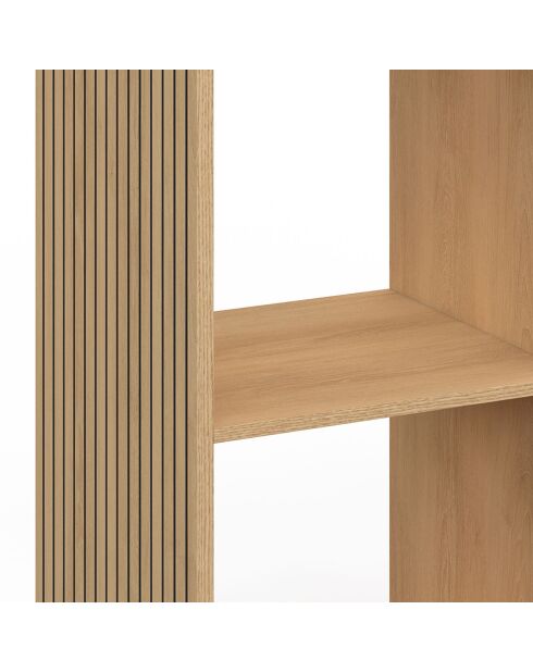 Meuble de rangement cube Faustine bois - 30x30 x88 cm