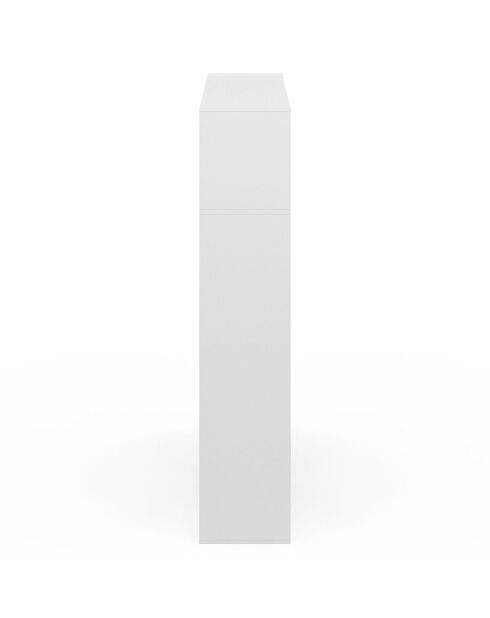 Etagère bibliothèque Paulette blanc et bois  - 104x30x143 cm