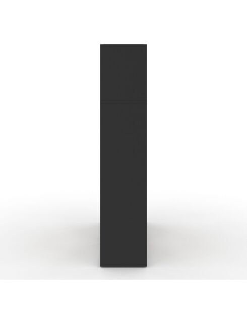 Etagère bibliothèque Paulette noir et bois  - 104x30x143 cm
